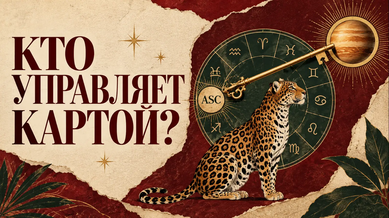 Золотой ключ ведёт от знака асцендента к планете на звёздной карте